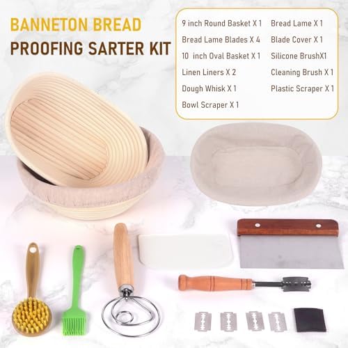 Perfect Sourdough Proofing Basket Set