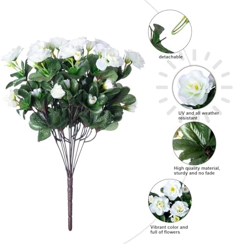 Real-Looking Outdoor Fake Flowers 3Pcs