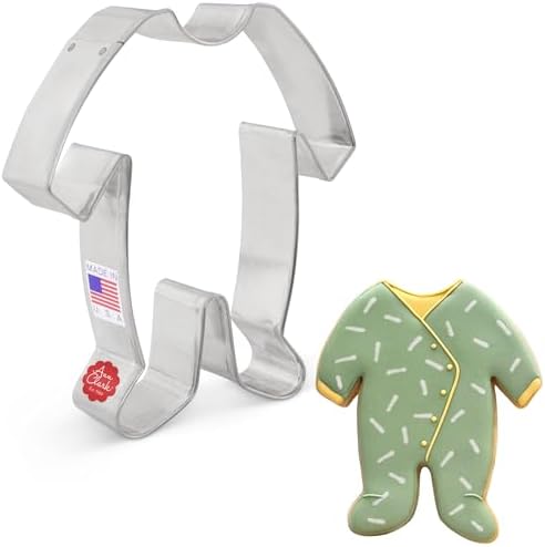 Enjoy custom cookies with Baby Footie Pajamas Cookie Cutter