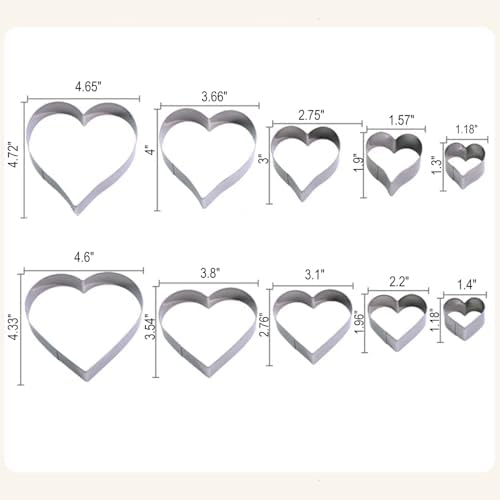10-Piece Heart Cookie Cutter Set