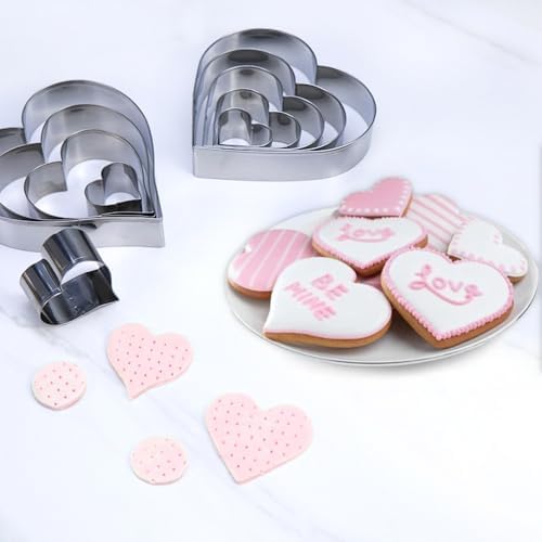 10-Piece Heart Cookie Cutter Set