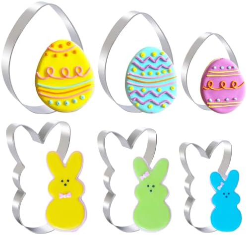 Easter Cookie Cutter Set with Bunnies and Eggs