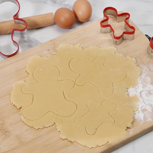 Gingerbread Man Cookie Cutters 3PCS Stainless Steel Christmas Baking Tools