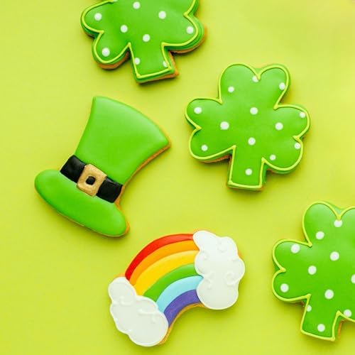Shamrock Cookie Cutters 4PC Set for Baking Boys Girls Irish Styles