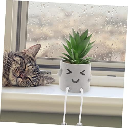 Cute artificial plant potted ornament