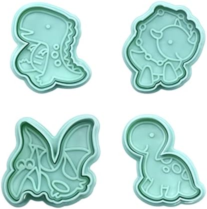 4 Pack Dinosaur Cookies Cutter Mold
