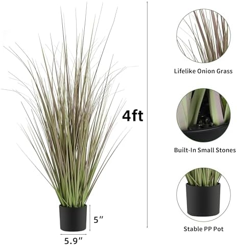 Fun 4FT Artificial Onion Grass Gift