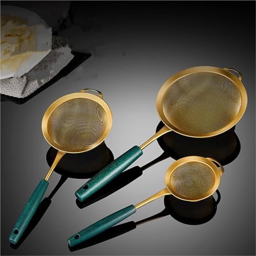 Stainless Steel Mesh Strainer with Wooden Handle for Cooking