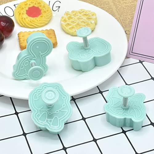 4 Pack Dinosaur Cookies Cutter Mold