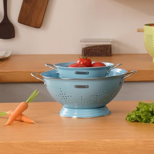 Brilliantly Balanced Family - Double-Purpose Metal Colander Set