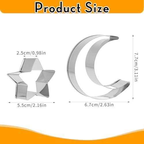 LLOUSSAK Star and Moon Cookie Cutter Set