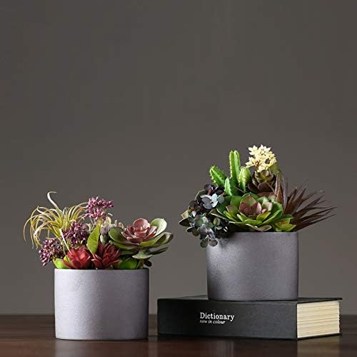 Modern Fake Succulents in Gray