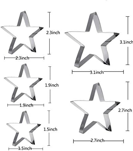 GORGEOUS HEART AND STAR COOKIE CUTTERS SET FOR VALENTINES DAY BISCUIT CUTTING KEEPSAKES