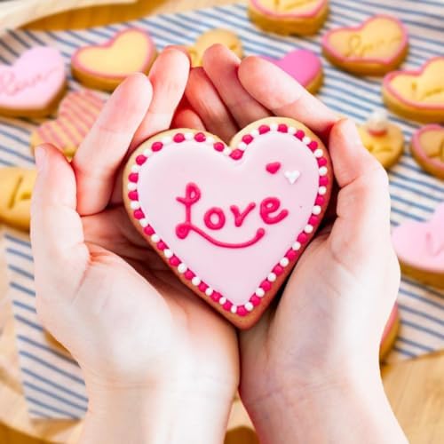 Heart Cookie Cutter Set - Love Luck Valentines Day Small Heart Shape Cookie Cutters