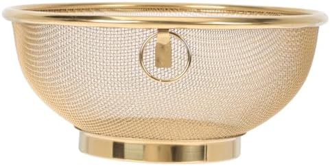Efficient Small Strainer with Gold Design
