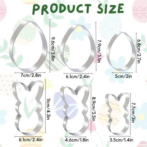 Easter Cookie Cutter Set with Bunnies and Eggs
