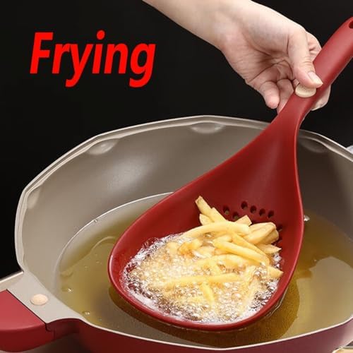Sturdy Silicone Colander with Handle Heat-Resistant for Cooking