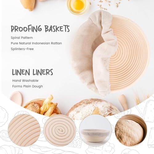 Bread Proofing Basket Set Perfect for Sourdough