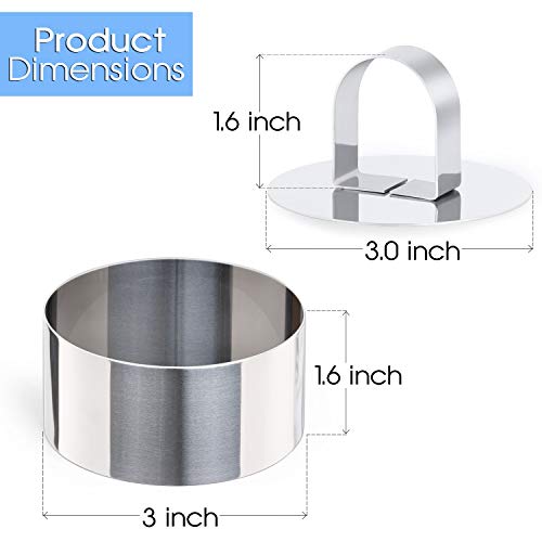 HULISEN Round Cake Ring Mold with Pusher Lifter