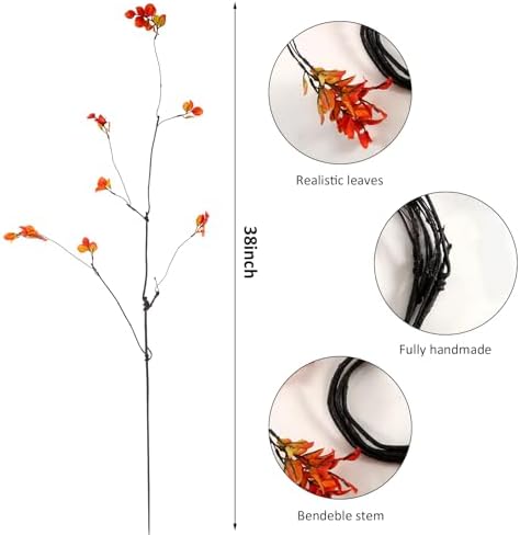 4PCS 38 Realistic Autumn Ficus Branches