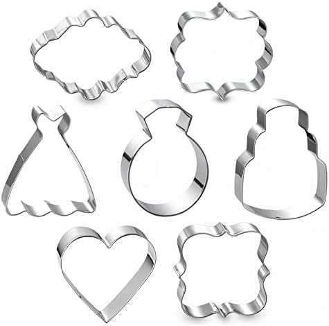 Wedding Cookie Cutter Set 7 Piece 3 Inches