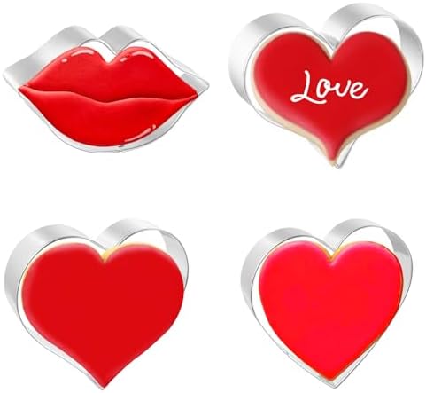 Heart Cookie Cutters 4 Piece Set for Valentines Day