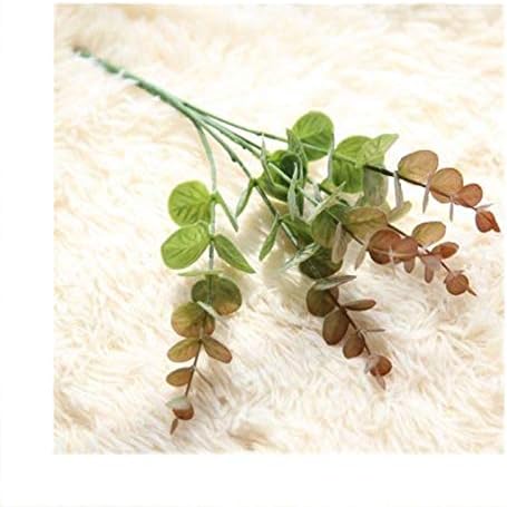 Elegant Brown Artificial Eucalyptus Leaves for HomeWedding Decor