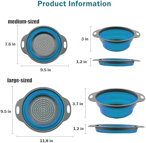 Adjustable Silicone Colander Set