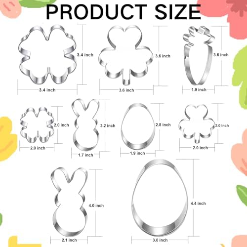 St Patricks Easter Cookie Cutter Set for Baking