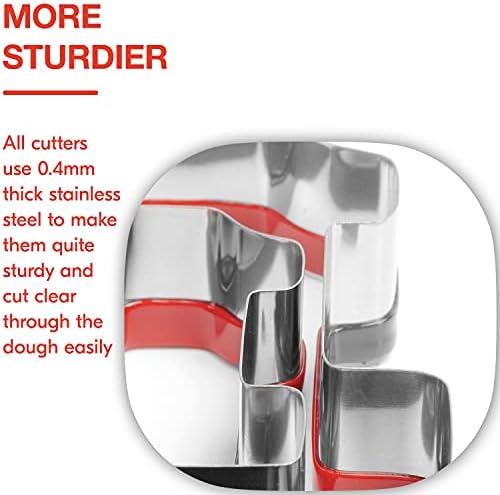 COOKIEQUE3-Pack Number One Cookie Cutters Set