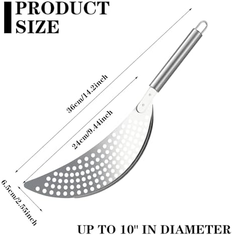 Sturdy Stainless Steel Pot Strainer with Handle