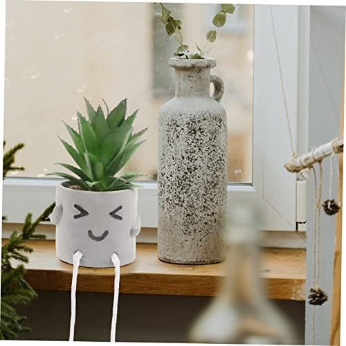 Cabilock Cute Expression Faux Potted Plant