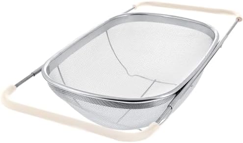 6 Quarts Stainless Steel Colander with Expandable Handle