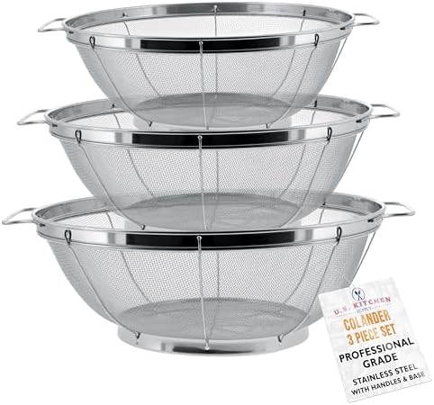 Stainless Steel 3-Piece Colander Set