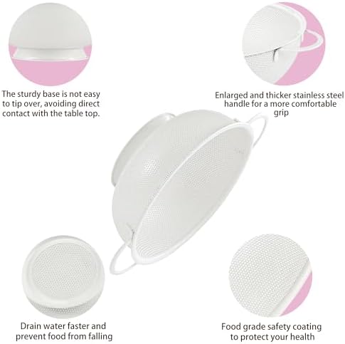 3-Piece Stainless Steel Colander Set for Kitchen Use