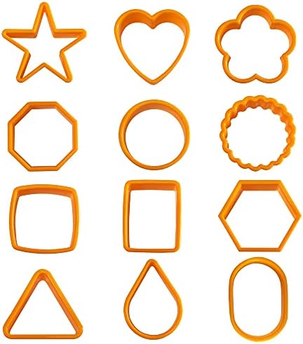12pcs Color Plastic Cookie Cutters