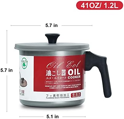 Precision Bacon Grease Container with Fine Strainer for Kitchen Storage