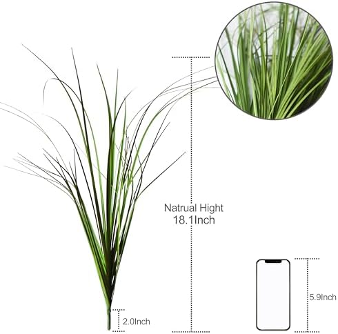 16PCS Realistic Fake Outdoor Grass