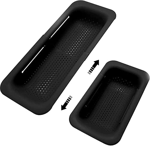 Collapsible Sink Strainer Basket Extendable Plastic Fruit Vegetable Strainer for Kitchen Use