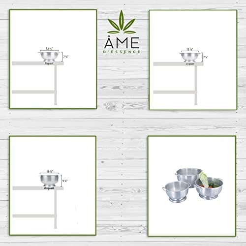 16-Degree Aluminum Colander with Internal Handles - Rugged for Commercial Use