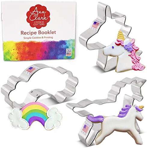 Ann Clark Cookie Cutters Unicorn 3-Piece Cookie Cutters Set