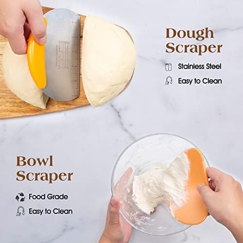 AngadonaBountiful Sourdough Proofing Basket Set with Donation Tools for Crispy Tasty Bread
