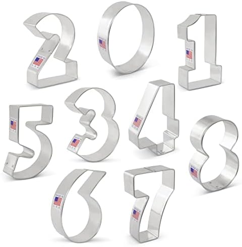Number Cookie Cutters Teach Math Baking 9-Piece Set in USA