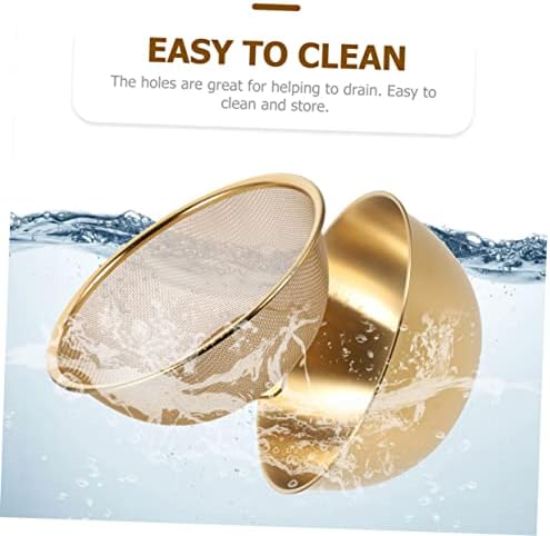 Stainless Steel Drain Basket with Spout for Fruit Vegetable Washing