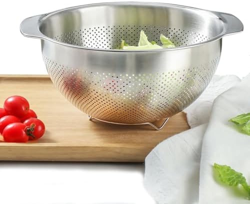 188 stainless steel microwell colander 5QT_large_capacity_with_handle