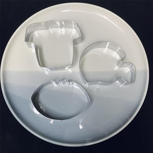 Glowing 3-Piece Football Cookie Cutter Set