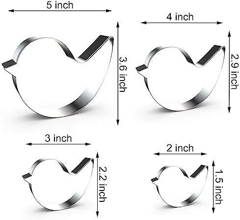 Sturdy sets of bird-shaped cookie cutters for different needs