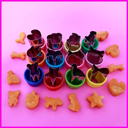 Mini Vegetable Cutter Set for Kids 12 Shapes Baking Fun Visual Appealing