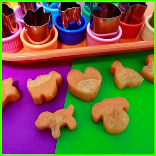 Mini Vegetable Cutter Set for Kids 12 Shapes Baking Fun Visual Appealing