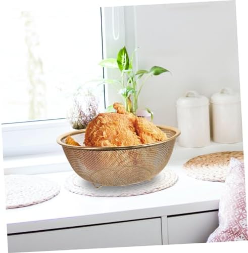 Stainless Steel Rice Strainer Basket with Double Handled Design